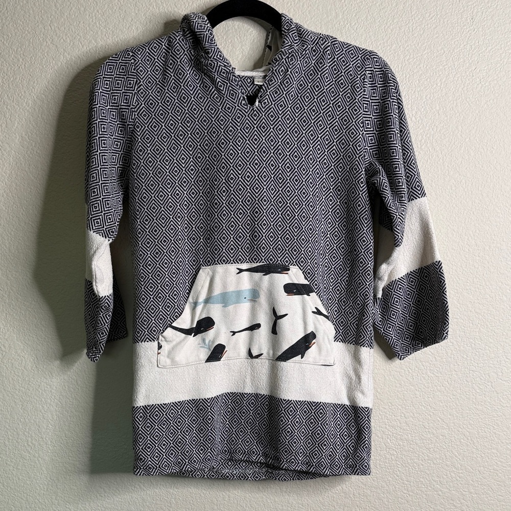 Hudson and Dash handmade kids swim coverup size 8-10 whales